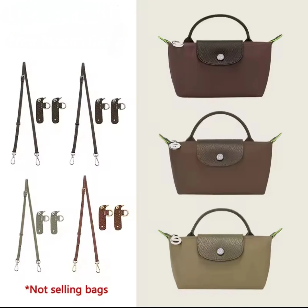 Leather Replacement Crossbody Bag Strap Fit for 2024 New Longchamp Mini Shoulder Strap Without Punching Modification