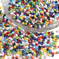 4mm 300-750Pcs/Bag High-Quality Glossy Glass Rice Beads Handmade DIY Jewelry Making, Wearing Friendship Bracelets, Necklaces, Ph