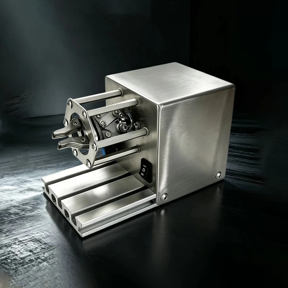 Desktop Electric Wire Twisting Machine, Adjustable Speed, Forward/Reverse, Auto Chuck, Foot Switch, 304 Stainless Steel, 35mm