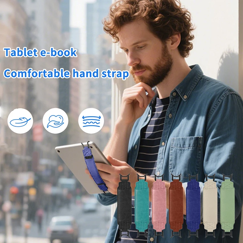 

Leather Hand Strap Tablet Stand 6-11 Inch Handle Grip For Pad Xiaomi Kindle Kobo Voyage E-Readers - Security Holder