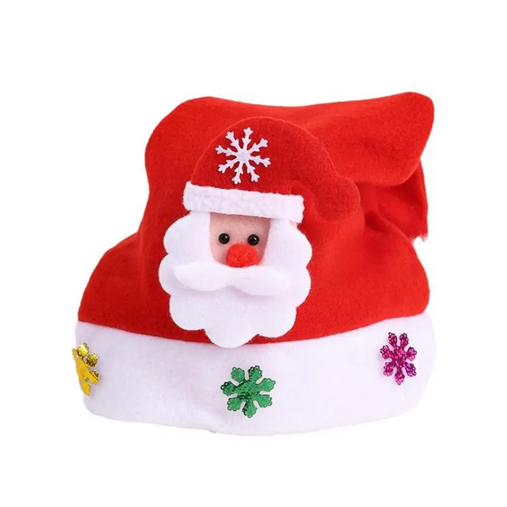 Unisex Christmas Hat Children New Year Party Beanies Luminous LED Light-Up Snowman Santa Sequin Snowflakes Adult Holiday Cap