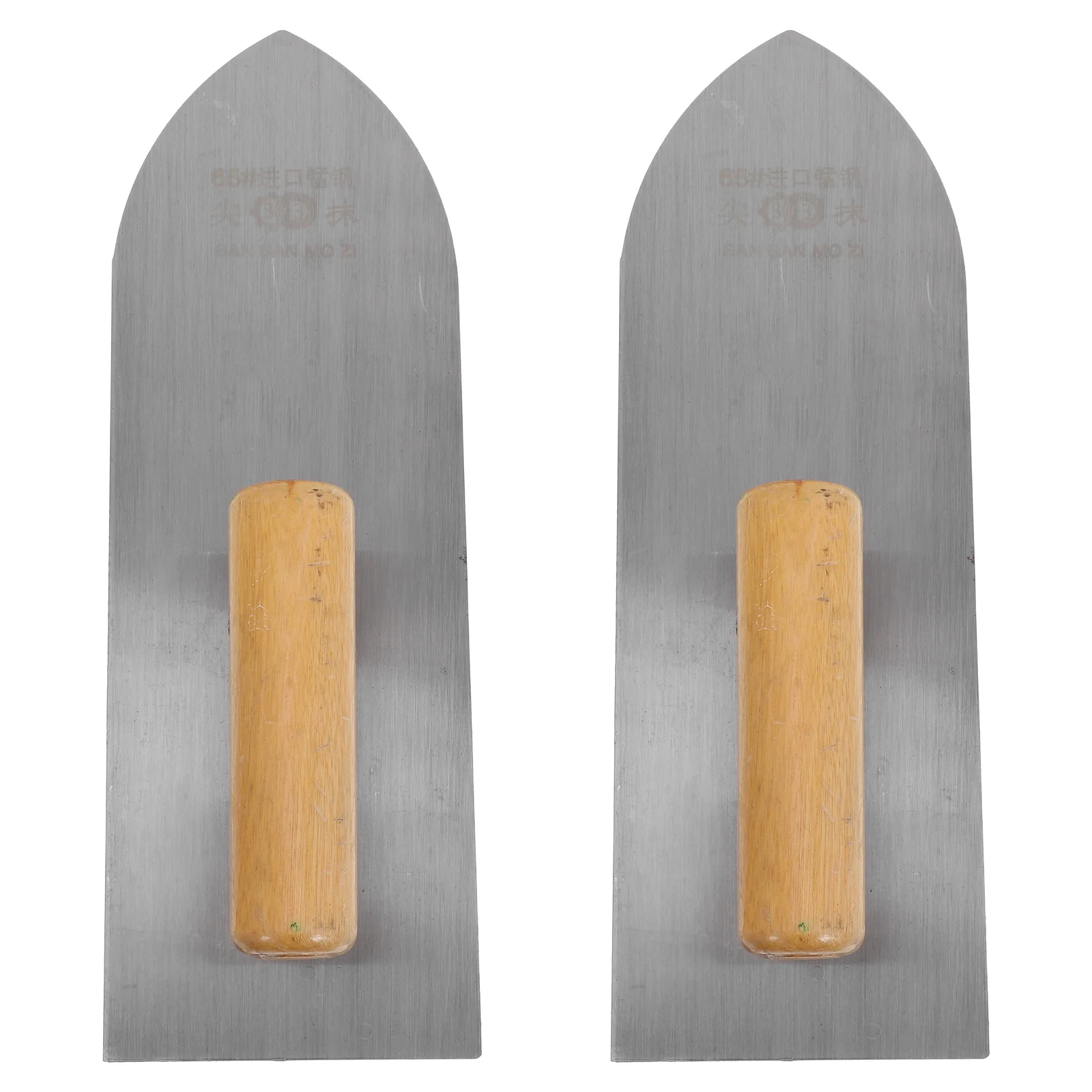 

2pcs Mud Trowel Drywall Smoothing Spatula Metal Plastering Tool Portable Concrete Hand Finishing For Wallboard Lightweight