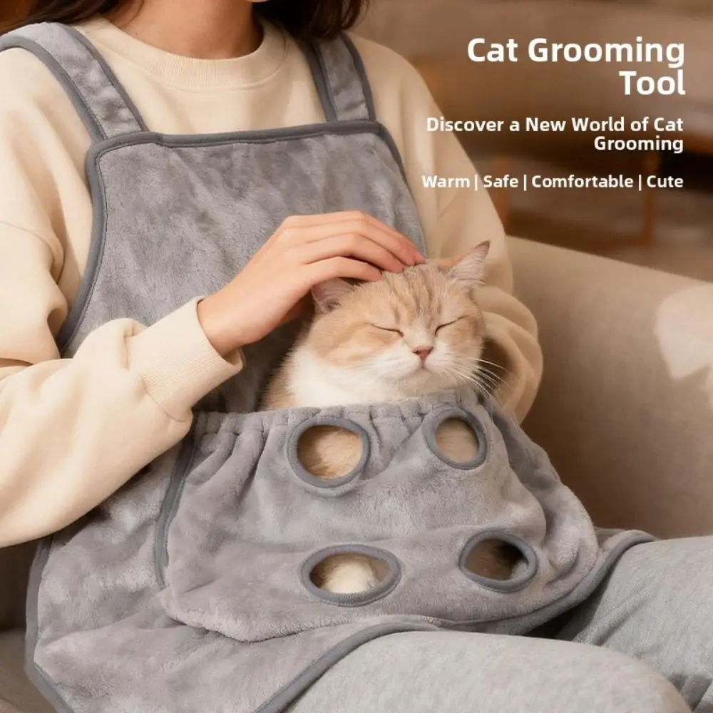 Cute Soft Apron For Holding Cats Comfortable Hugging Suit Sleeping Chest Apron Pouch Kitten Bib For Cats