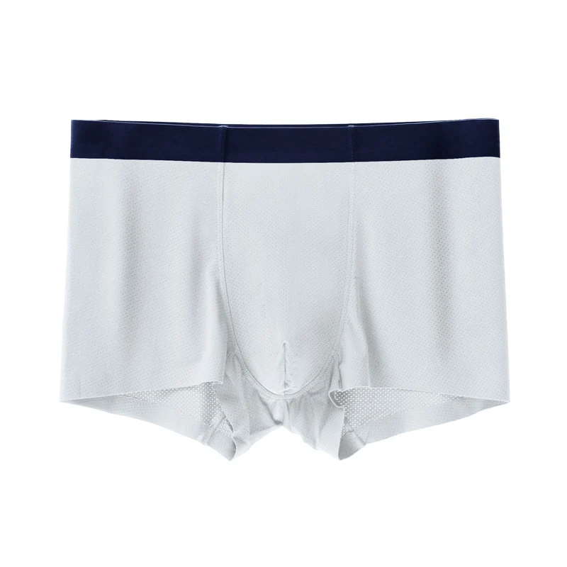 

3PC Summer breathable upgraded graphene antibacterial flat pants, ice thread seamless thin four-corner pants, one-piece sty