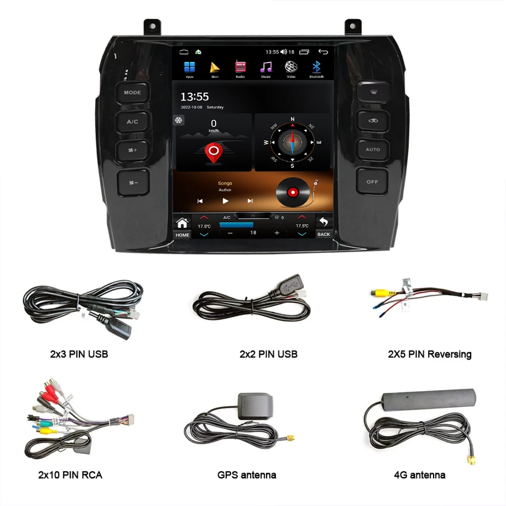 Android13 For Jaguar XJ X-TYPE 2004-2008 Car Radio Auto Multimedia Video Player Navigation GPS Wireless Carplay