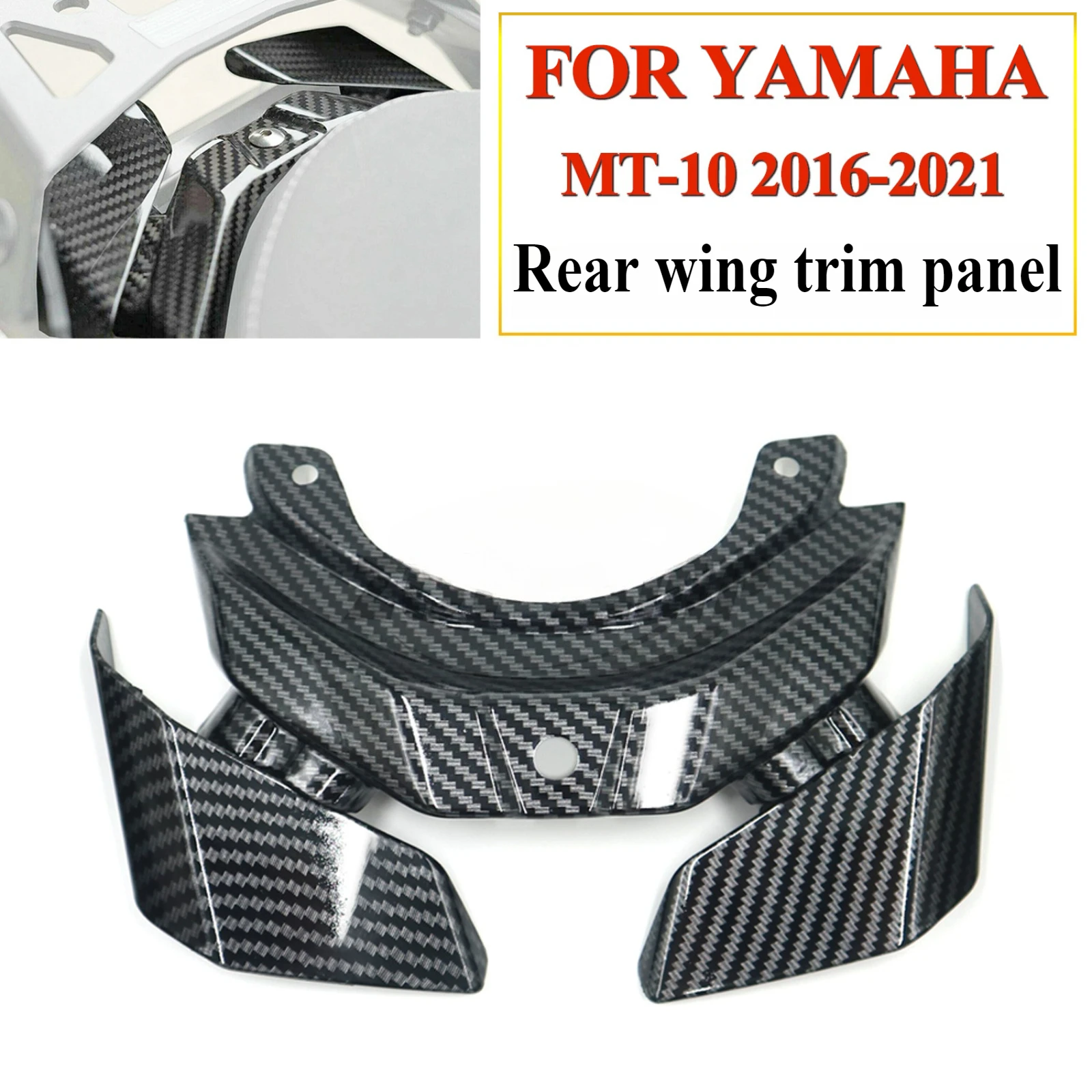 

For Yamaha FZ-10 MT-10 2016-2021 Rear Tail Light Cover Guard Panel Rear Spoiler Trim Fairing Motorcycle Body Decoration Parts
