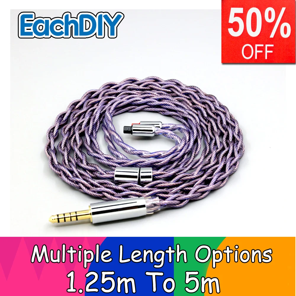 

litz 7N OCC Type2 1.8mm 140 coresEarphone Cable for Audio-Technica IM03 IM04 ATH-IM50 IM70 IM01 IM02 1.8mm LN007870
