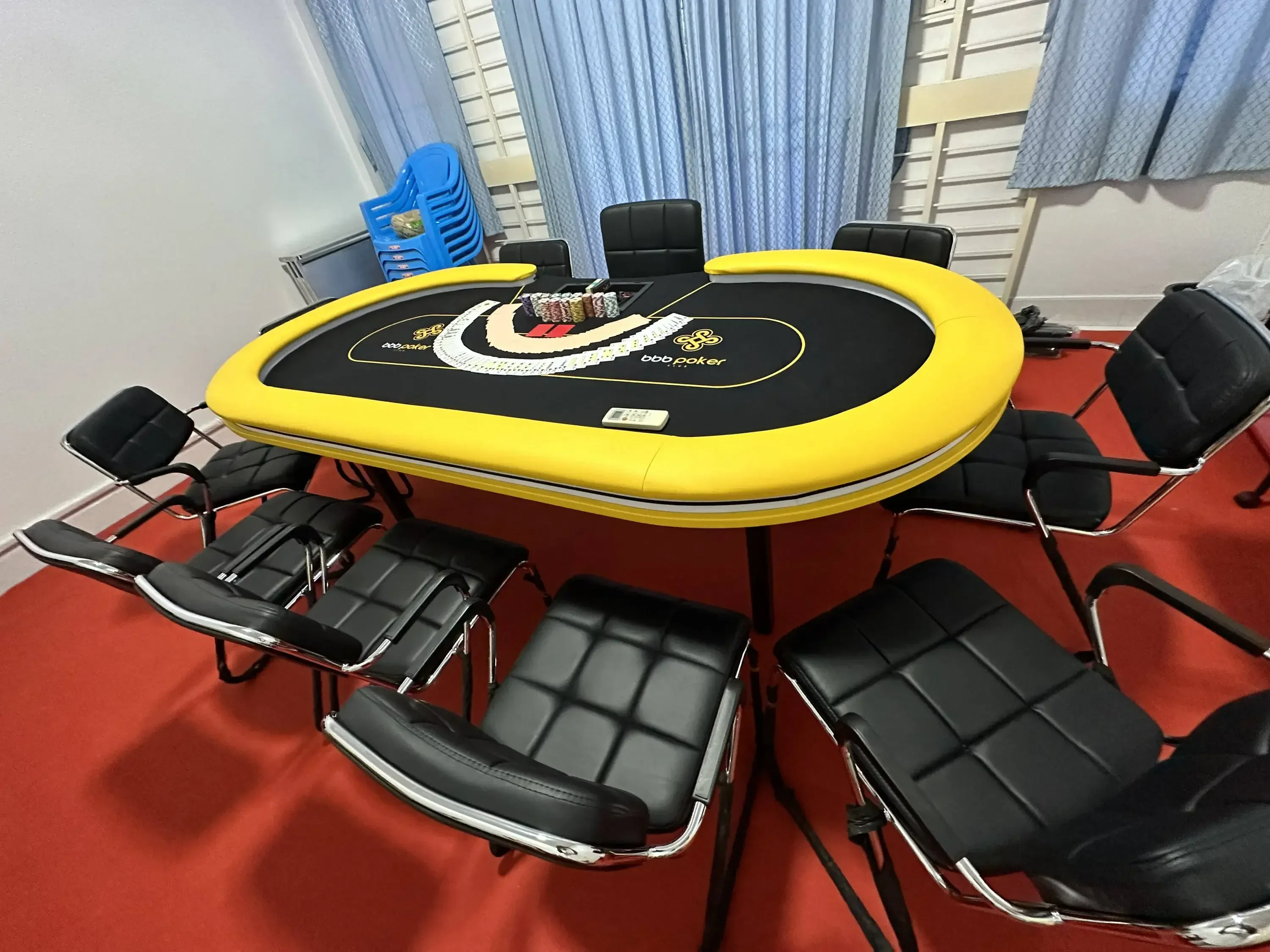 Folding LED Casino Poker Table LED Poker Table Portable Casino Custom Foldable Blackjack Table