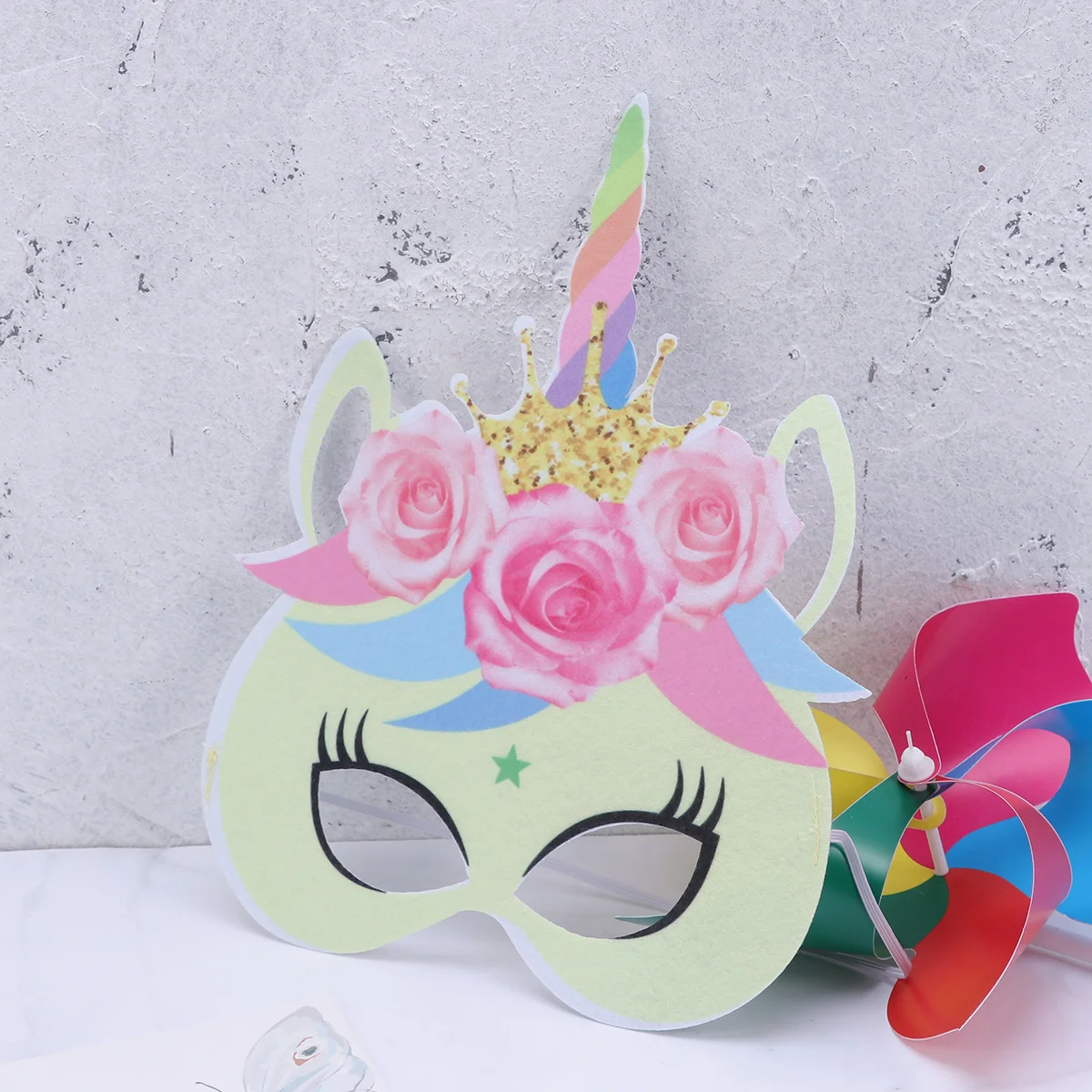 Máscara de unicornio para niños, artesanía de papel Premium, disfraz de fiesta, Cosplay, mascarada, accesorio de fotografía de cumpleaños