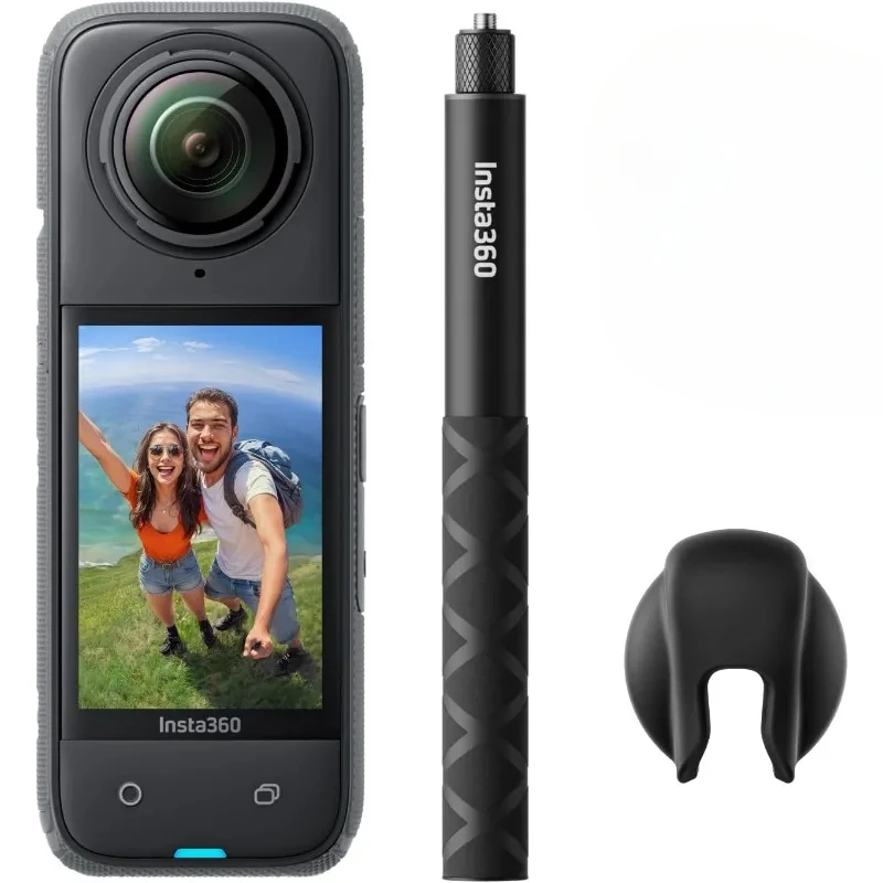 for Set Bundle-Cámara de Acción 8K impermeable 360, vídeo gran angular 4K, palo  Selfie Invisible, protectores lentes extraíbles