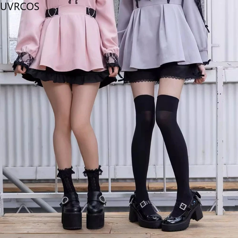 Japanese Gothic Y2k Lolita Shorts Women's Sweet Ruffles Bow High Waist Short Pants Cute Girls Harajuku Casual Loose Black Shorts - Image 4