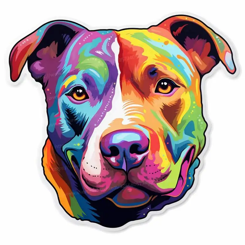 Pit Bull Terrier Sticker Art Mural Living Room Bedroom Cabinet Decoration Home Decor Cute Animal Stickers S826