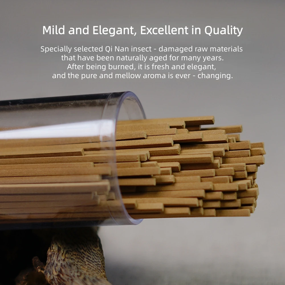 2026 Kyara Insect-Damaged Square Agarwood Incense,Natural Kyara Square Incense Sticks,Home/Office/Bedroom/Tea House Aromatherapy