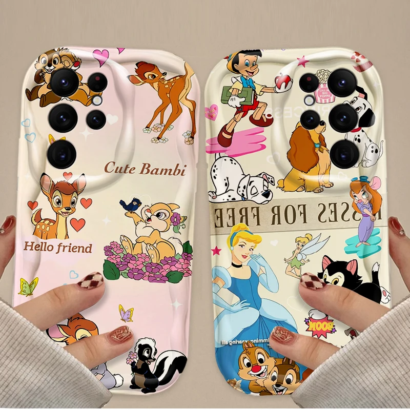 Disney Cinderella Soft Case For Samsung Galaxy S24 Ultra S23 S22 Plus S21 S20 FE A25 A55 A35 A15 A16 A05 A05S A06 Silicone Cover