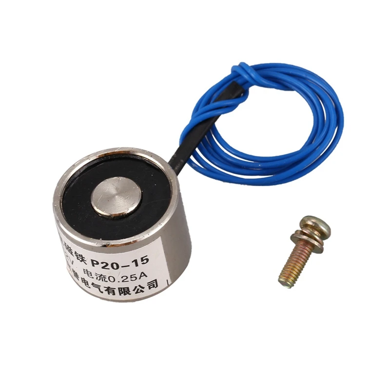 Imán de elevación eléctrico aspirado, electroimán 12VDC, 2,5Kg, 5.5LB, 20x15mm, 3 uds.