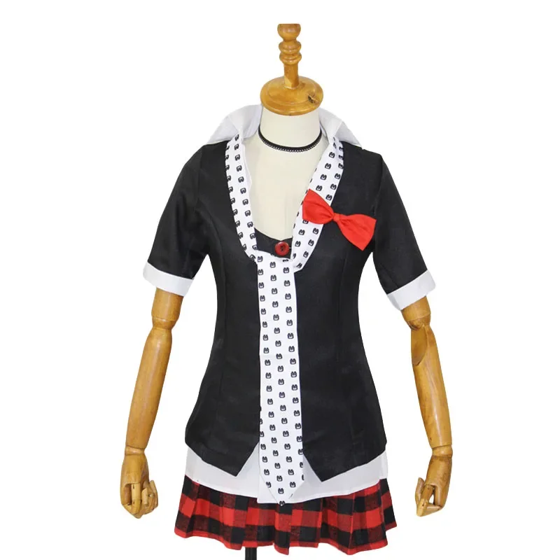 Junko Enoshima Cosplay Costume pour femme, Anime a recruté un anronpa, Uniformes scolaires, Monokuma, Épingles à cheveux, Tenue pour fille trempée