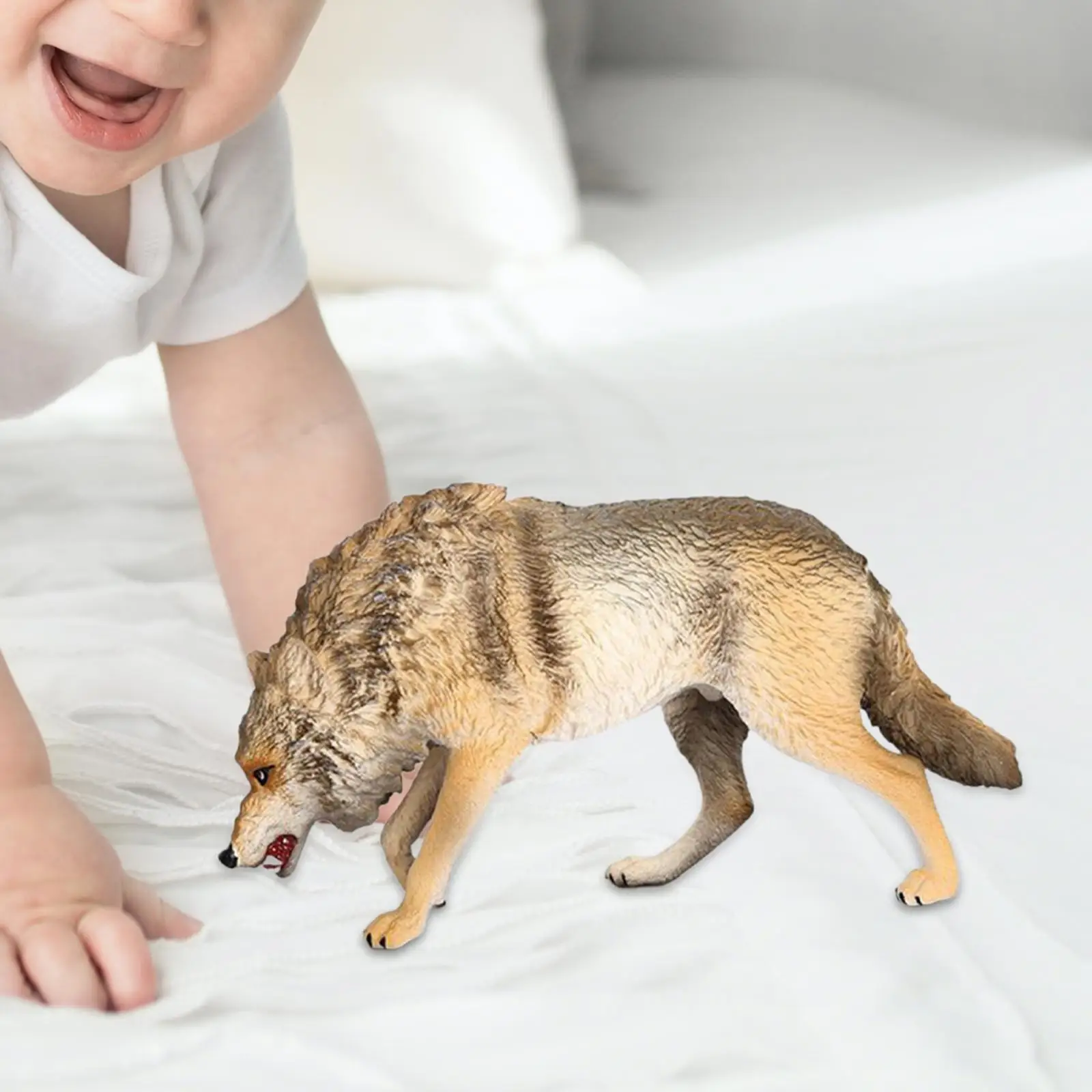 

Wolf Toy Figurine Wolf Playset Simulation Wildlife Animal Statue for Cake Topper Educational Toys Party Favors Birthday Gifts