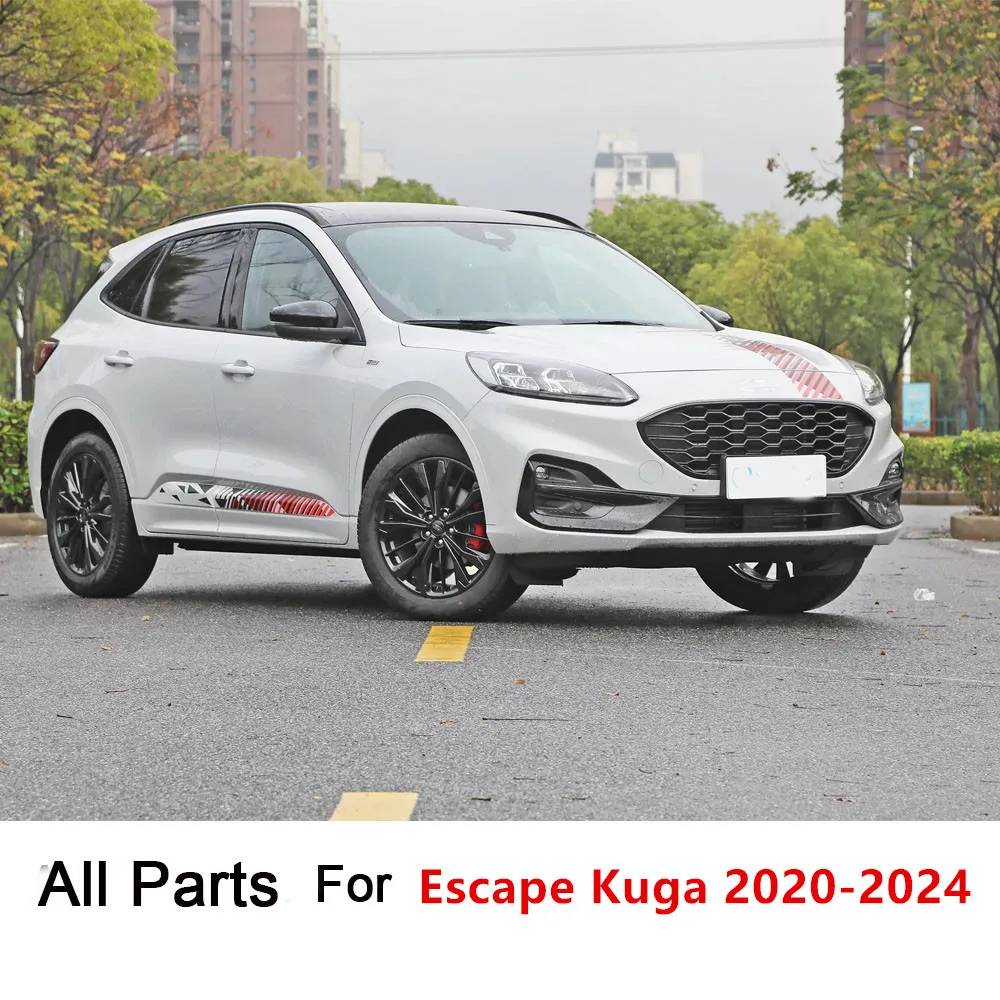 ABS 스틸 문짝 핸들 보울 커버 트림, 팔걸이 난간 프레임 외부 액세서리, Ford Escape/Kuga 2020 2021 2022 2023 2024