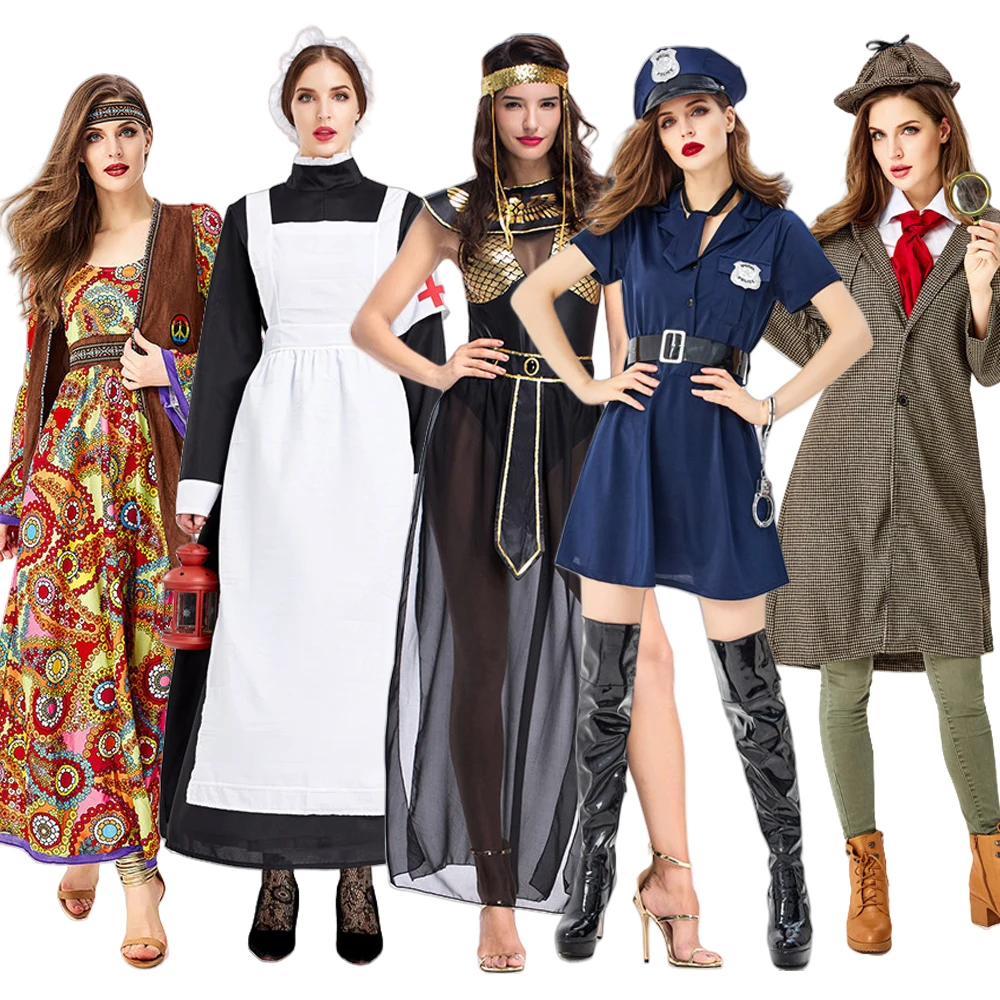 

Костюм на Хэллоуин, юбка с цветочным рисунком, erlo Holmes, наряд Godd Police, женская моя, традиционный китайский сценический костюм