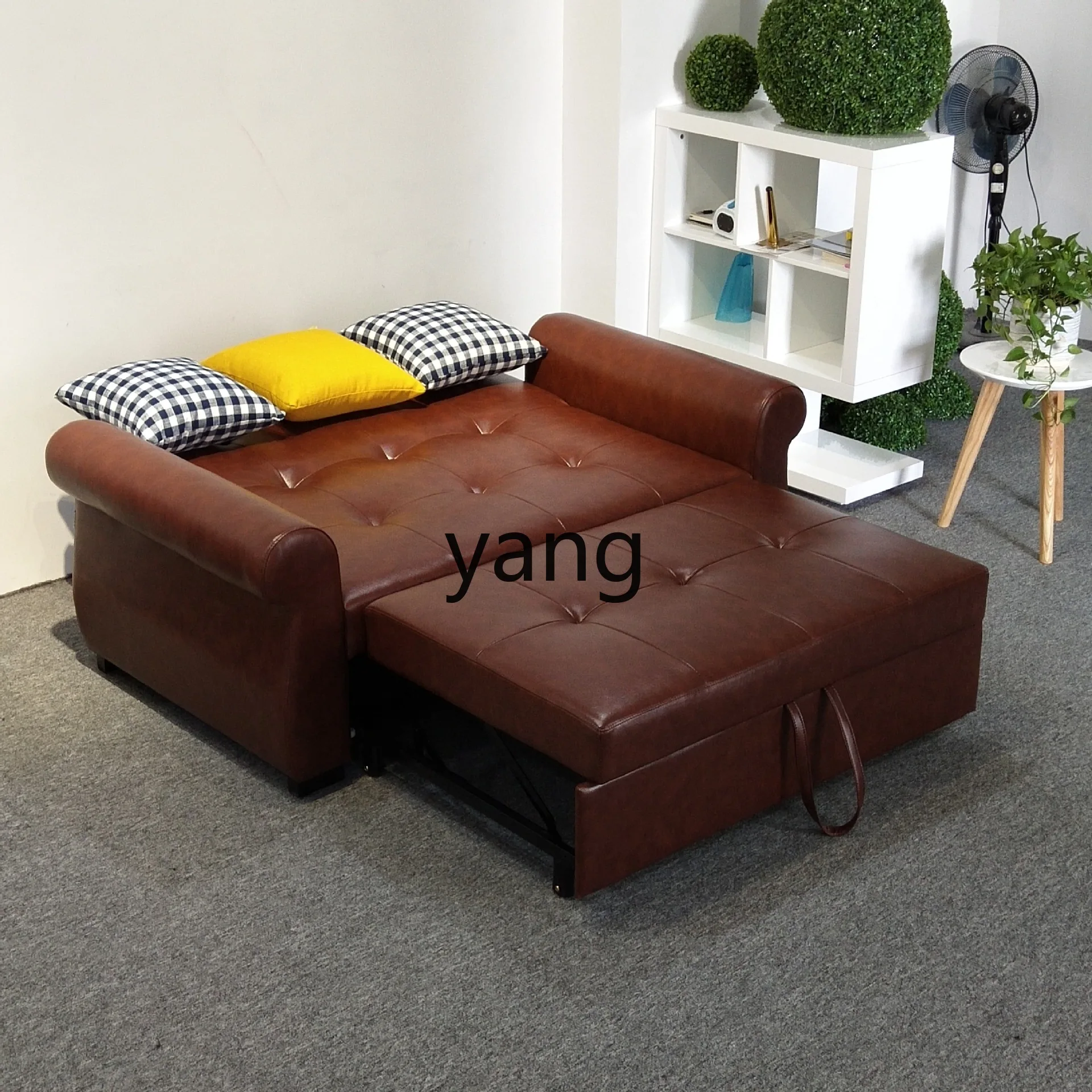 CX sofa bed dual-purpose foldable multi-functional leather art study office lunch break sofa