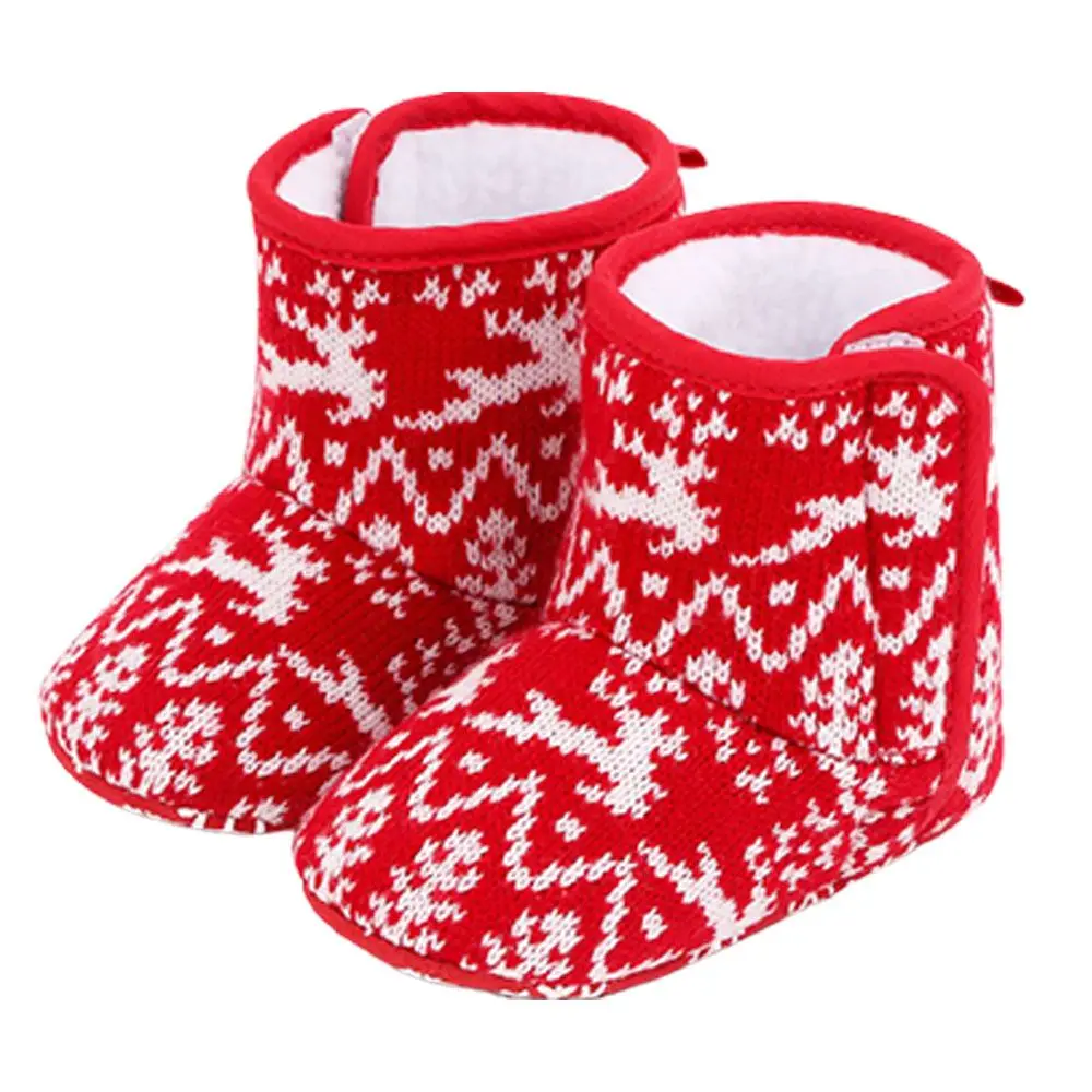 Infant Anti-Slip soft-soled Warm Slippers Christmas boots Foot Socks baby shoes