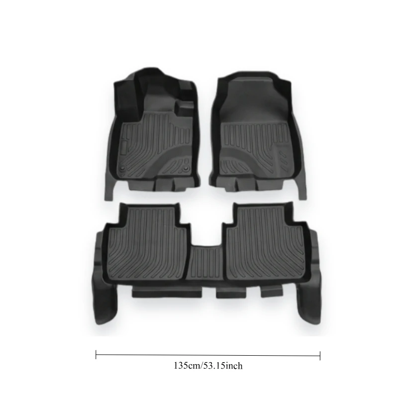TPE Car Floor Mats For Honda HR-V 2023-2026 LHD Rear Seat Integrated Models Floor Mats Cargo Liner TPE