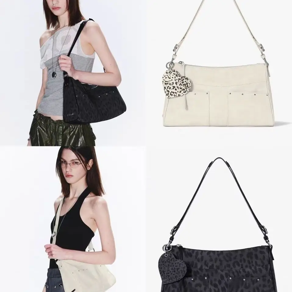 

Jeemin's (Fang Zhimin's) same style Fennec Korean designer brand leopard print single-shoulder bag crossbody bag keychain
