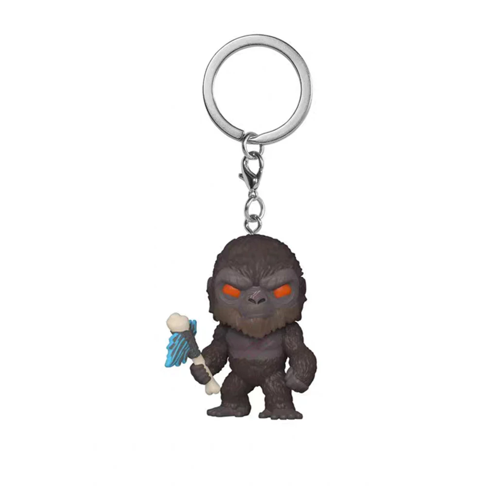 Keychain Godzilla Kong Kong Keychain with Axe Vinyl Figure Keyring Toy Action Toy Figures for Children Boys Gir - view 3