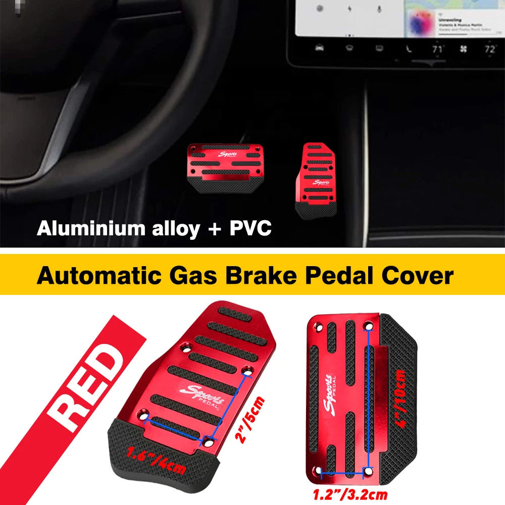 Universal Non-Slip Foot Pedal Pad Cover for Ford Toyota Racing Manual Automatic Gear Brake Accelerator Car Interior Accessories