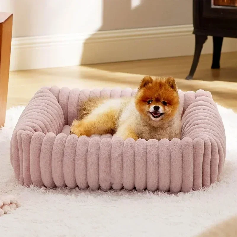 Winter Warm Pet Nest Sofa Soft Dog Bed for Kitty Cats Removable Washed Small Breed Dog Bed Non Slip Fashion Soft Dog Accessories