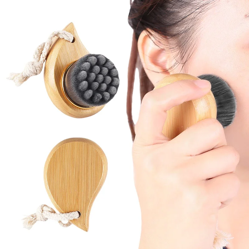 

1 шт., массажная щетка для лица с деревянной ручкой, расслабляющий массаж мышц лица, вспомогательное очищение лица, портативные массажные инструменты для здоровья