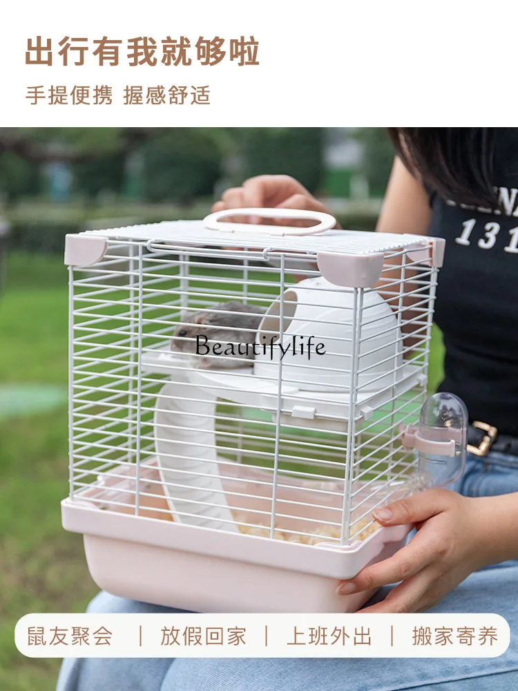 Hamster Cage Outdoor Cute Double-Layer Villa Basic Cage Two-Layer Platform Pet Feeding Cage