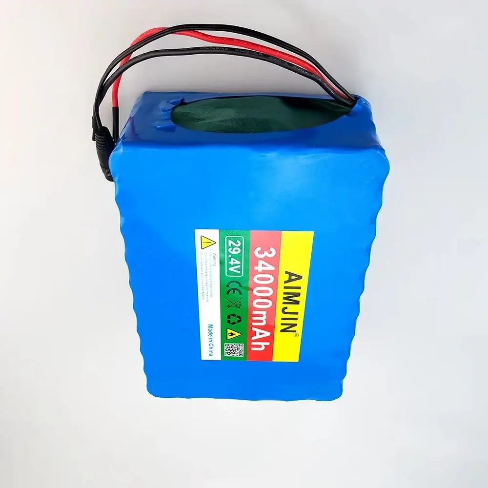 

7S10P lithium ion battery with charger, large capacity and long endurance 18650 lithium battery 29.4V 34000mAh
