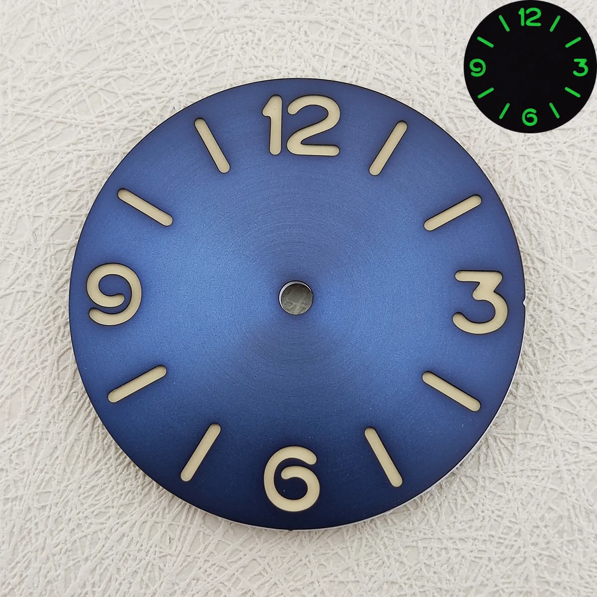 38.8mm Watch Dial  Custom Logo Green Glow Dial Watch Accessories Suitable For ETA 6497/ST3600 Mechanical Manual Watch Movement