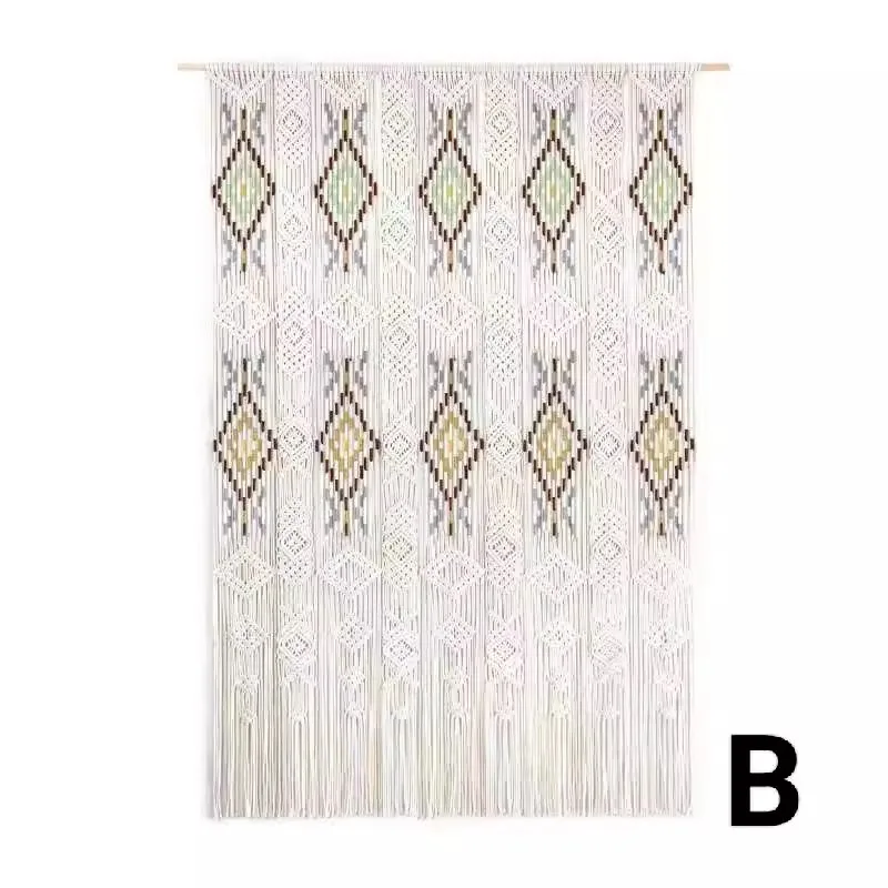 Handgewebter Türvorhang mit Trennwand, halbverdunkelnder dekorativer Wandteppich