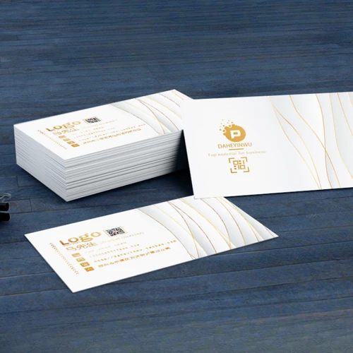 Tarjeta de visita personalizada gratis, tarjetas con logotipo, tarjetas de agradecimiento con impresión dorada/plateada