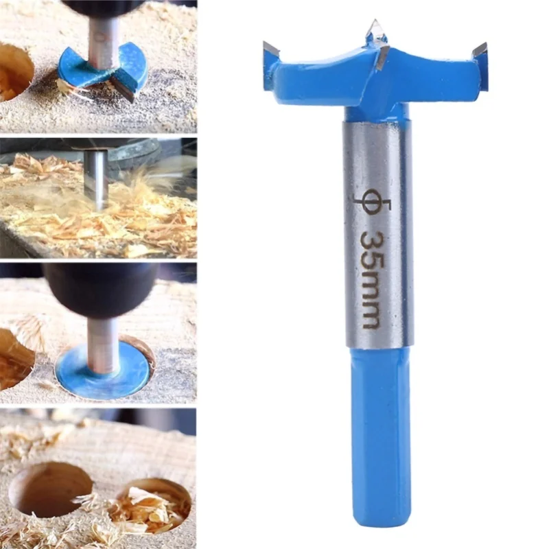 

Hinge Hole Opener Blue Accuracy Locator Door Drilling Guide Woodworking Tools Set 35mm(Random shipment)