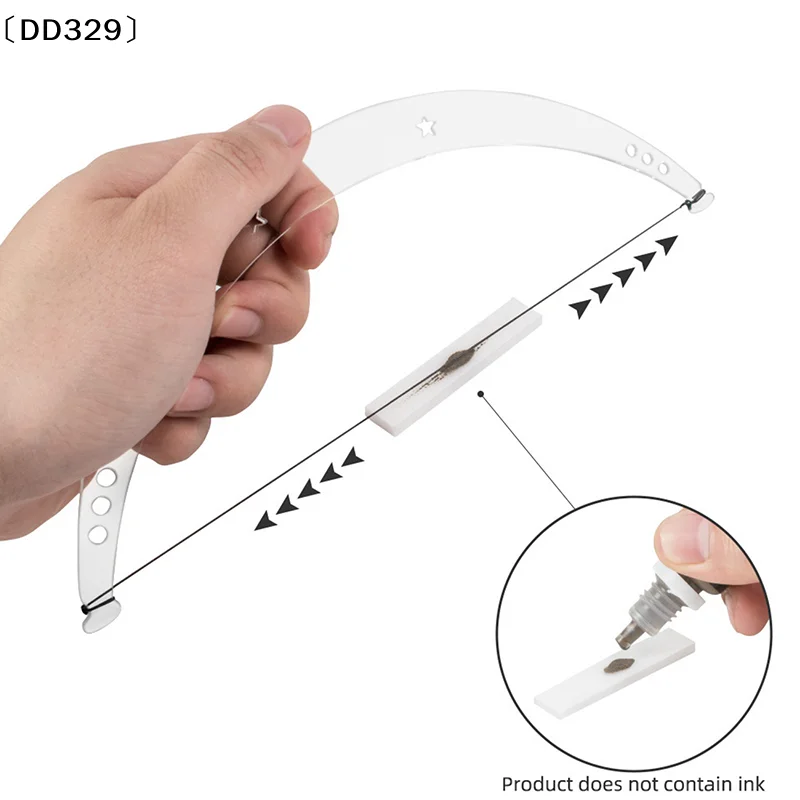 Lineal zur Positionierung der Augenbrauen, Make-up-Messwerkzeug, Färbefaden, Liner〔DD329〕
