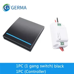 GERMA 1/2/3 gang 433Mhz smart push Wireless Switch Light RF Remote Control 110V 220V Receiver home Wall button Ceiling Lamp