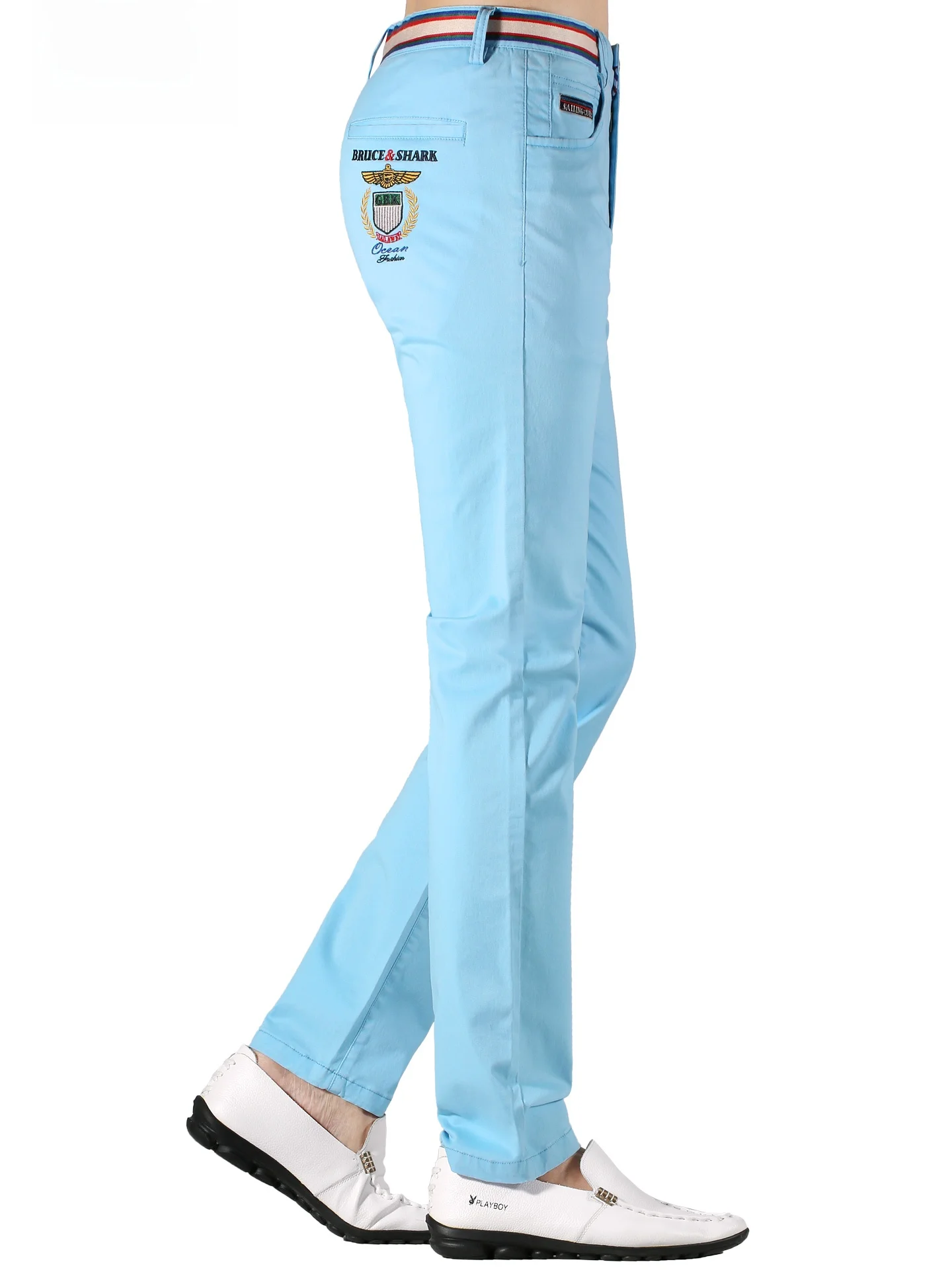 

Trendy Men's Casual Pants Straight Leg Thiened Spring Autumn Loose Long Trousers Faionable Urban Cotton Blend