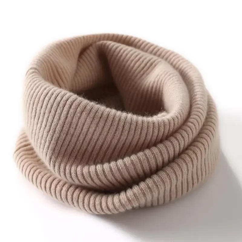 Unisex Winter Casual Outdoor Knitted Snood Solid Color Simplicity Comfortable Knitting WoolFashion Universal Neck Warmer Scarves