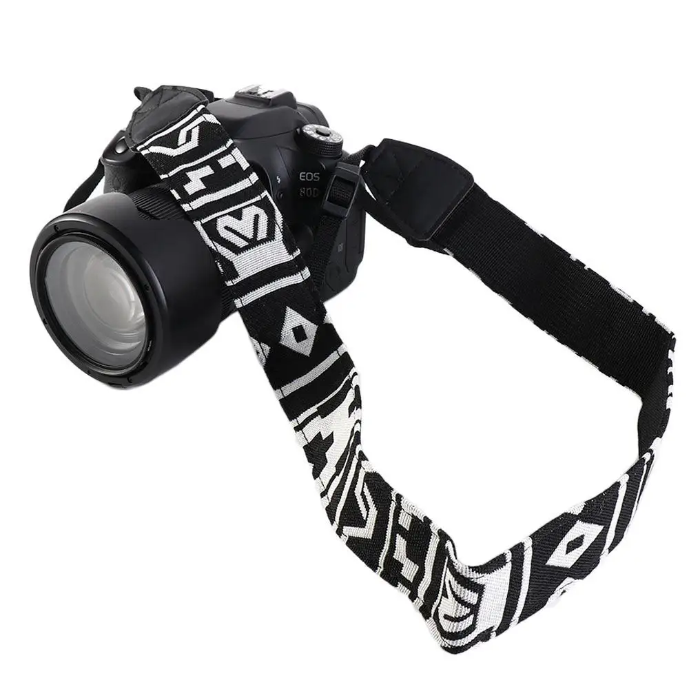 Durevole leggero regolabile SLR DSLR antiscivolo fotocamera tracolla fotocamera collo cintura fotocamere cinturino Vintage