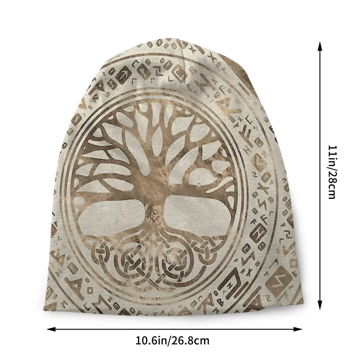 Tree Of Life Yggdrasil Runic Bonnet Homme Autumn Spring Thin Skullies Beanies Caps For Men Women Style Hats