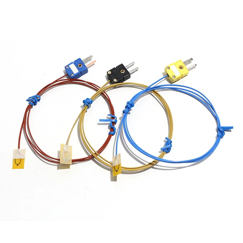 1PC K/T/J Type Surface-Mounted Patch Temp Sensor Thermocouple Equipped with Dedicated Temperature Measuring Lead Wire 0.5M-5M