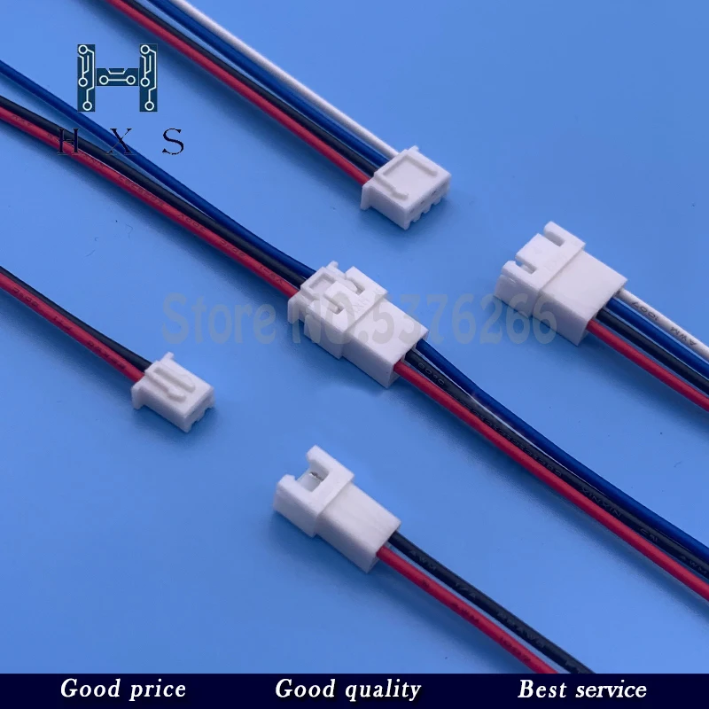 10PCS XH2.54 Connector Pitch 2.54mm 2P 3P 4P 5P 6P Male Female Plug Jack JST Wire Connector 26AWG Battery Charge Cable Adapte