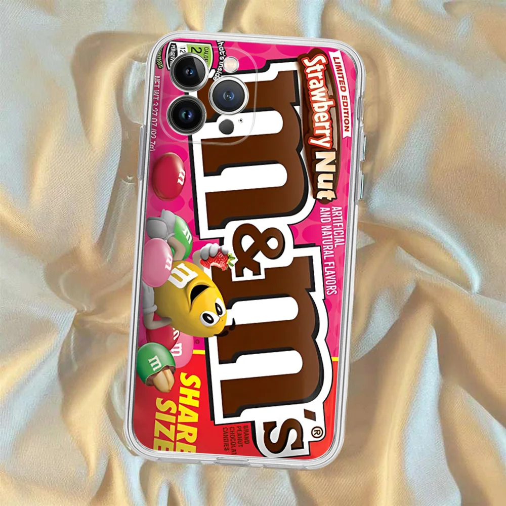 M&Ms Chocolate Phone Case Silicone Soft for iphone 15 14 13 12 11 Pro Mini XS MAX 8 7 6 Plus X XS XR Cover