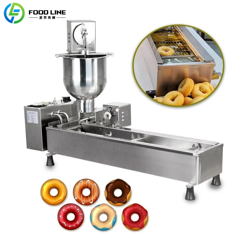 3kw completamente Donat Fry Ball Mochi Maquina automática Para Hacer Donas freidora Donut Making Maker Donut Machine personalizado