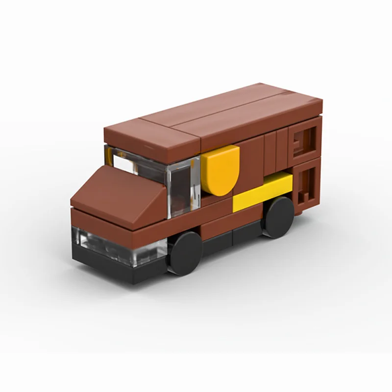 Modelo de carro de cidade moc tijolos de construção micro caminhão de entrega tecnologia modular crianças presentes do feriado montar brinquedos terno