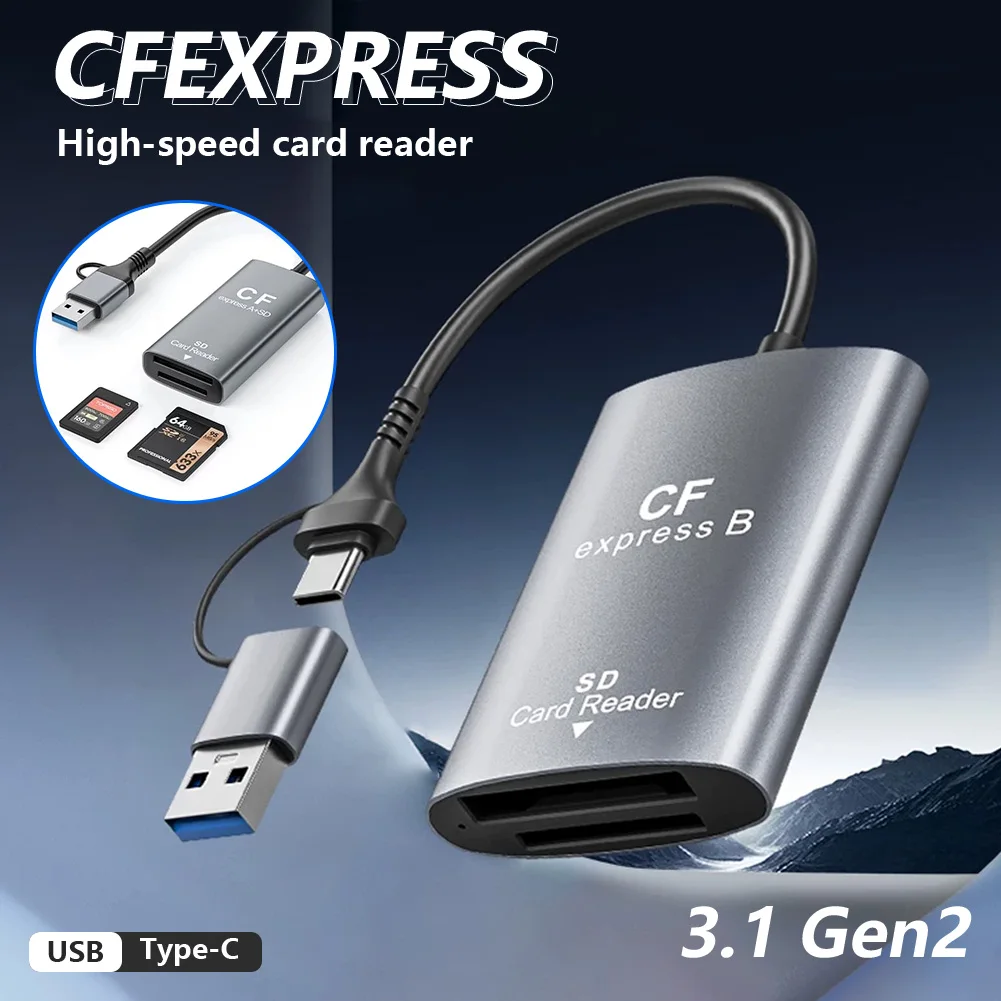 CFe Card Reader CFexpress Type A Card Reader High-Speed Transfer USB Type-C Port For Sony Cameras iPhone 15 MacBook Pro Air 2023