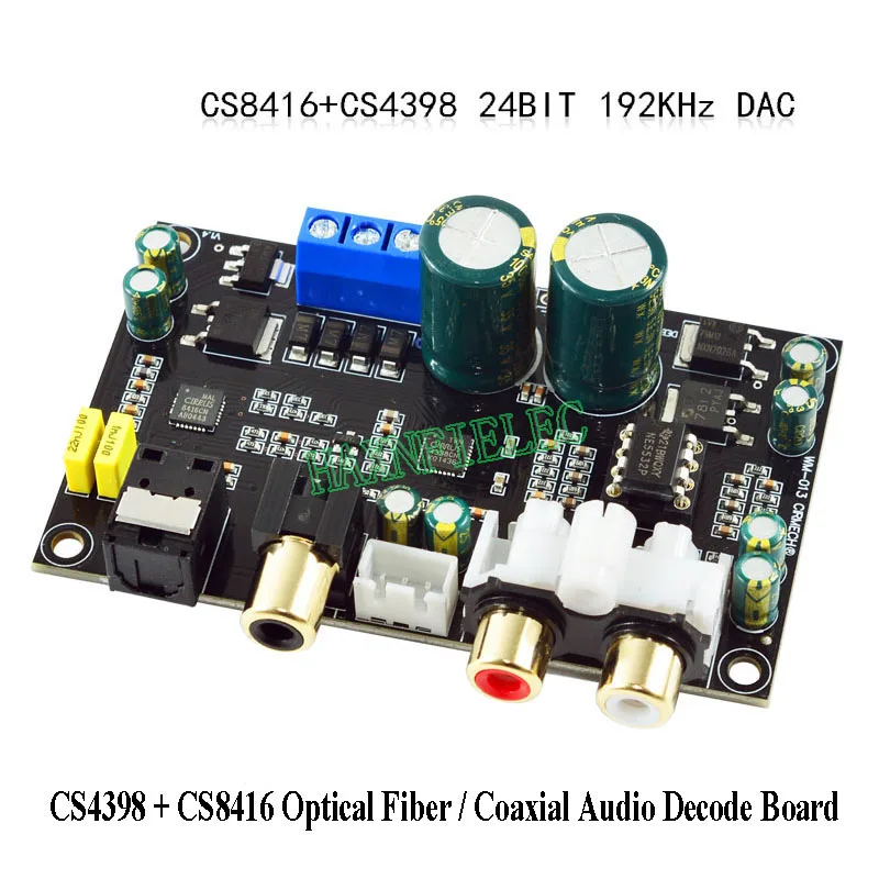 CS8416 + CS4398 24BIT/192KHZ Optical Fiber / Coaxial Decode Module DAC Decoder